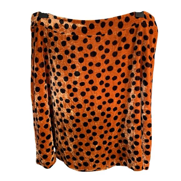 Madewell Velvet Leopard Miniskirt Animal print Sz 14 Mobwife Vamp Officesiren - Picture 1 of 8